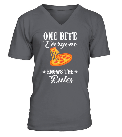 One bite everyone knows the rules V-Neck T-shirt