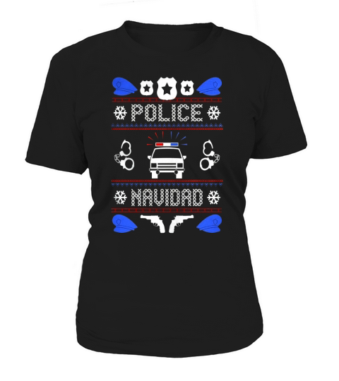 Police Navidad Cop Ugly Christmas Sweater Women's T-Shirt