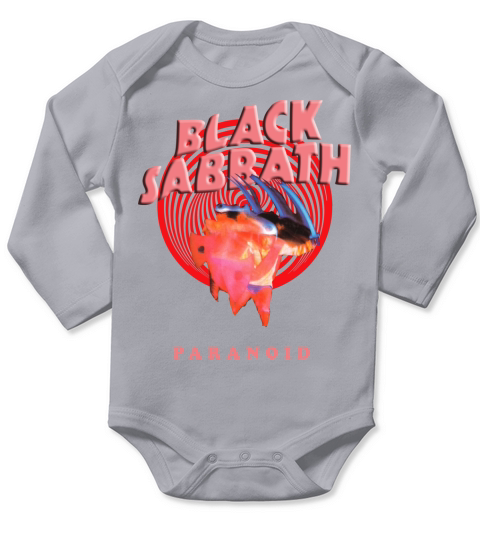 Black Sabbath Paranoid Long Sleeve Baby One-Piece