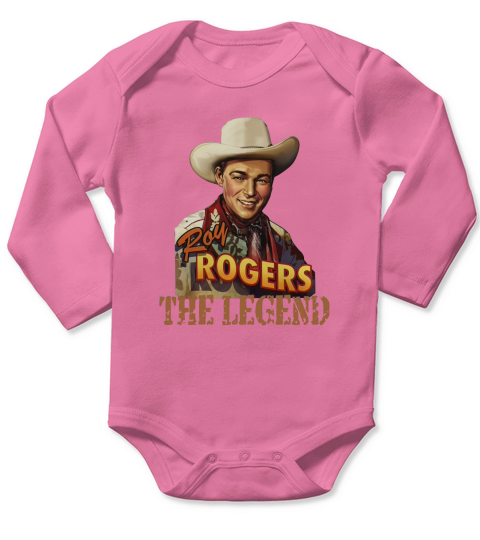 Vintage Roy Rogers The Legend Long Sleeve Baby One-Piece