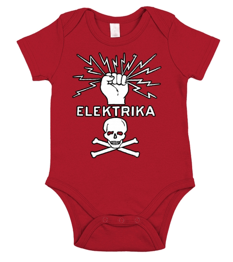 ELEKTRIKA Shirt SUPER POWER CURRENT ENERGY RETRO FORCE SKULL Short Sleeve Baby One-Piece