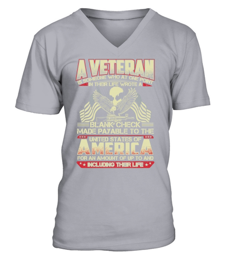 a veteran is someone who at one point V-Neck T-shirt