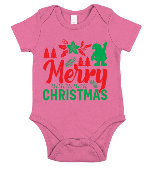 Merry christmas Short Sleeve Baby One-Piece