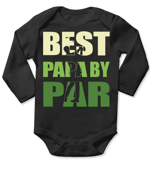 Golf Funny Best Papa By Par Long Sleeve Baby One-Piece