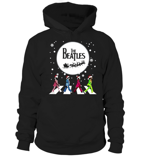 The Beatles Abbey Road Santa Christmas shirt Hoodie Unisex