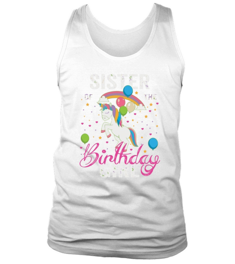 Sister Of The Birthday Girl Awesome Unicorn Gift F Tank Top Unisex
