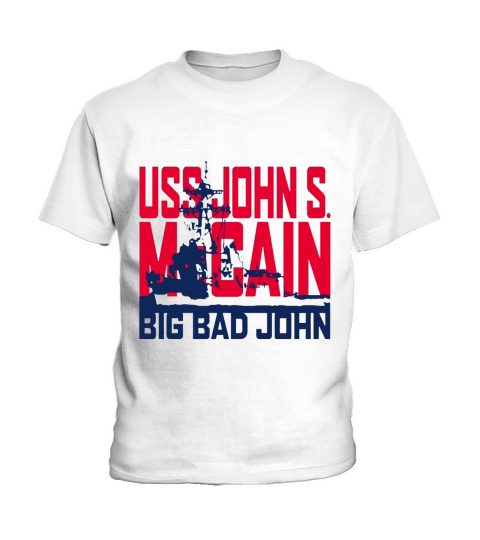 Uss Johns McCain Big Bad John shirt Kids T-Shirt