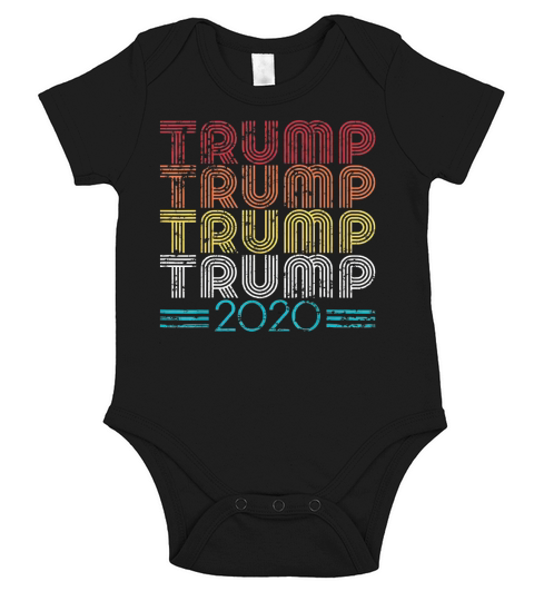 Trump 2020 Retro Vintage Distressed Grunge Pro President shirt Short Sleeve Baby One-Piece