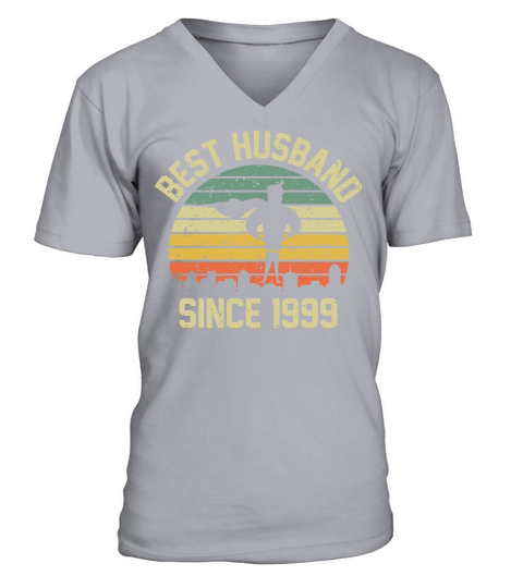 Wedding Anniversary Best Husband SINCE 1999 V-Neck T-shirt