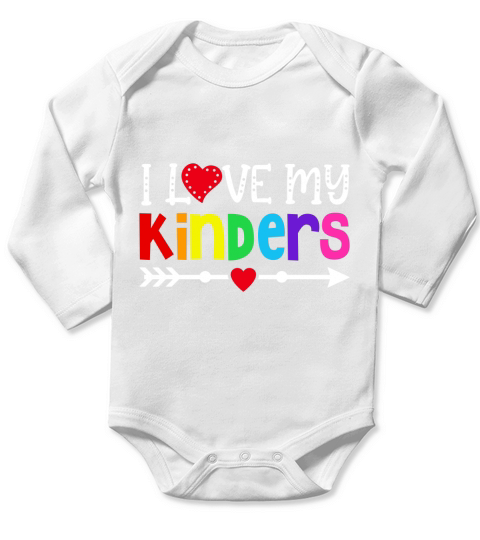 I Love my Kinders 2 Long Sleeve Baby One-Piece