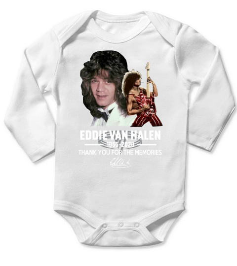 Thank You Eddie Van Halen Long Sleeve Baby One-Piece