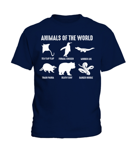 Animals Of The World Sea Flap Flap Formal Chicken Kids T-Shirt