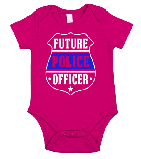 Future Police Officer T-shirt Blue Police America tee Short Sleeve Baby One-Piece