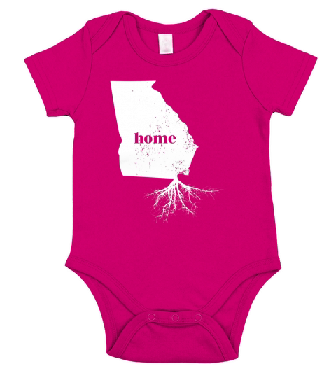 Georgia Home Roots State Map Short Sleeve Baby One-Piece