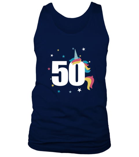 unicorn birthday  50th birthday black Tank Top Unisex