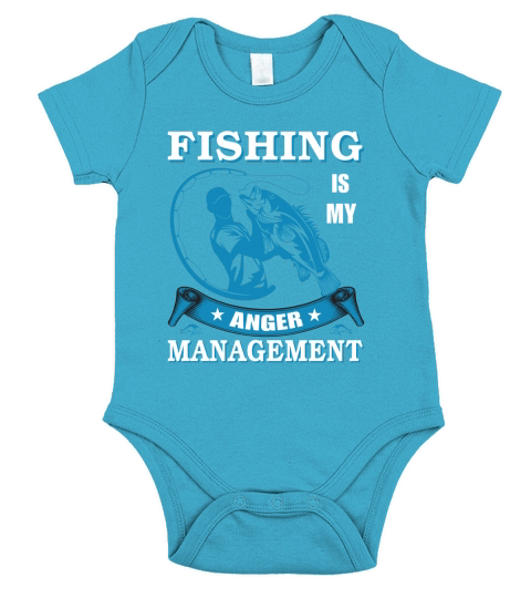 Fishing Is My Anger Fishing Short Sleeve Baby One-Piece