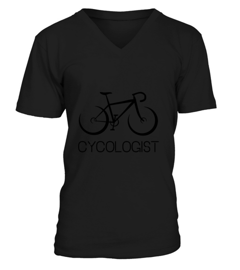 Cycologist Psychology Cyclist Bicycle Road Bike T-Shirt V-Neck T-shirt