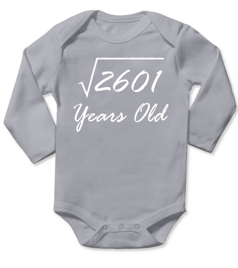 Square Root Of 2601 51 Years Old Long Sleeve Baby One-Piece
