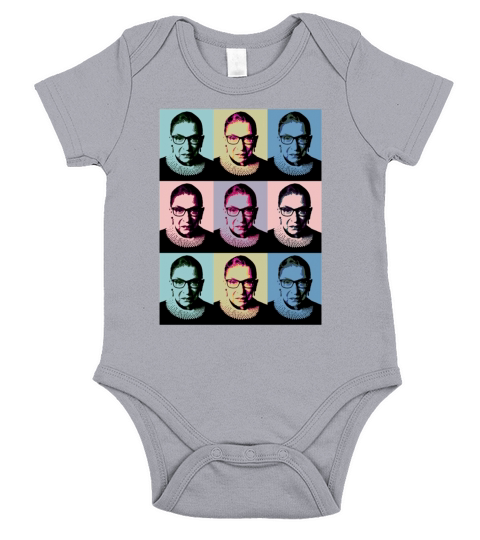 Notorious RBG – Ruth Bader Ginsburg – Pink Wave shirt Short Sleeve Baby One-Piece
