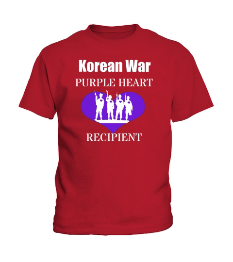 korean war purple heart recipient shirt for veterans Kids T-Shirt