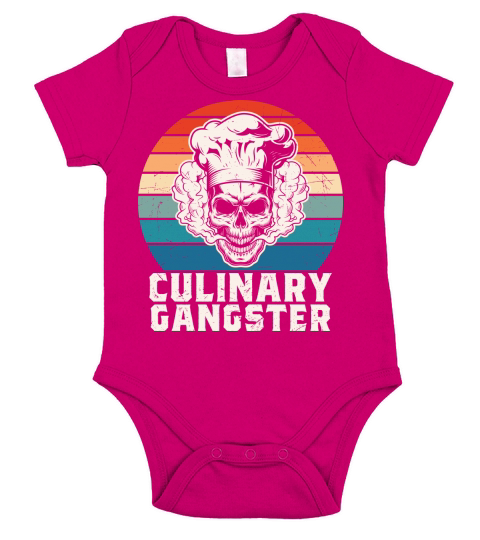 Culinary Gangster Cool Cooking Guru Short Sleeve Baby One-Piece