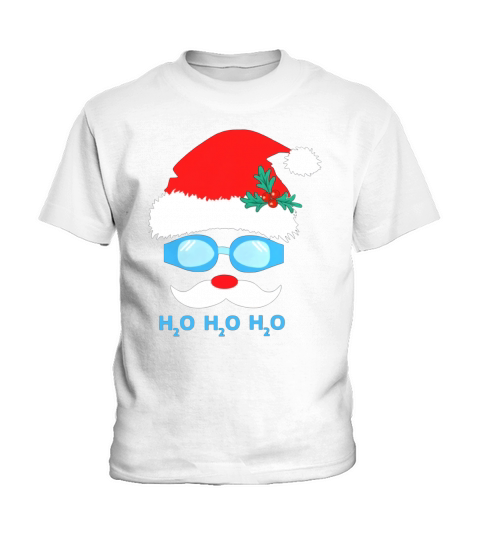 Merry Christmas Swimming Santa Claus H2O H2O H2O Christmas Kids T-Shirt