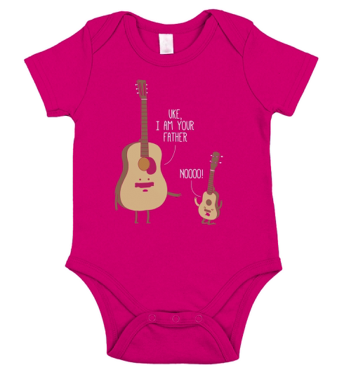 Uke I Am Your Father Ukulele Guitar Music Short Sleeve Baby One-Piece