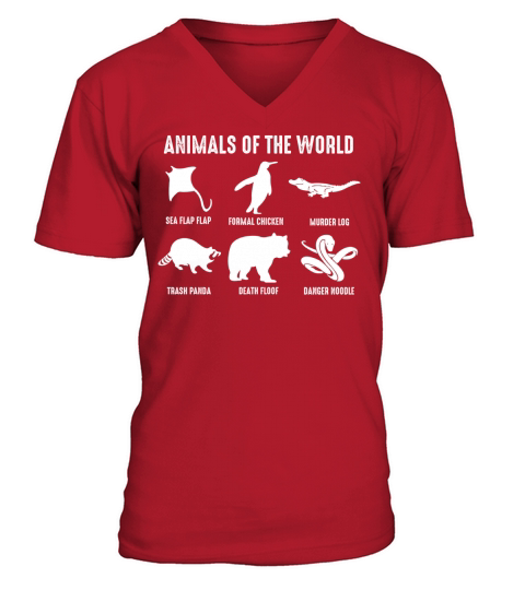 Animals Of The World Sea Flap Flap Formal Chicken V-Neck T-shirt