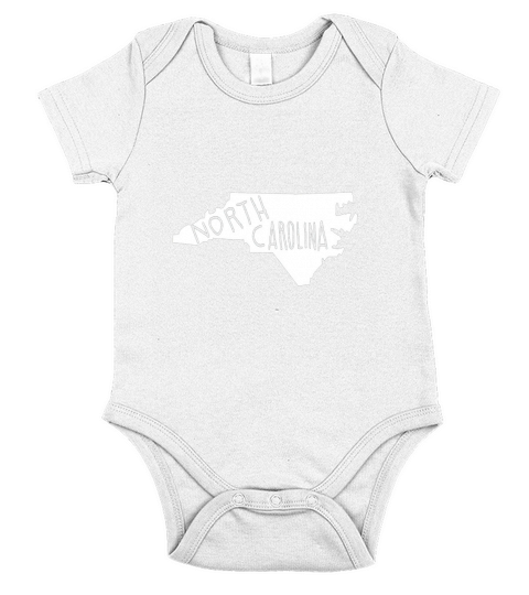the state of north carolina no color Short Sleeve Baby One-Piece
