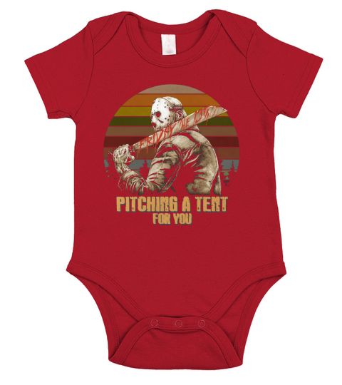 Jason Friday The 13th Pitching A Tent For You Vintage shirt Short Sleeve Baby One-Piece