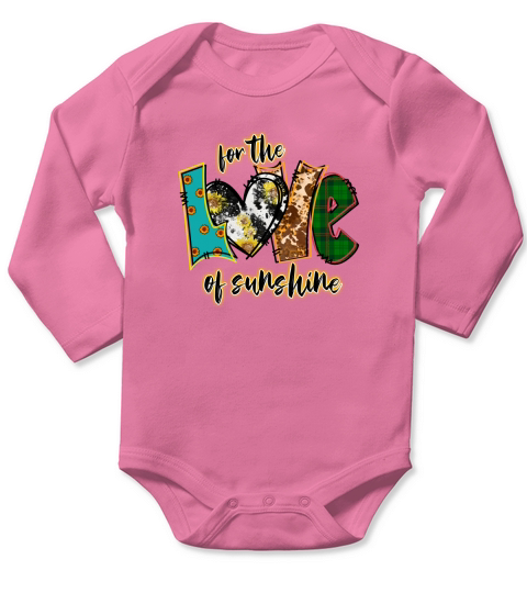 For The Love of sunshine sublimation Long Sleeve Baby One-Piece