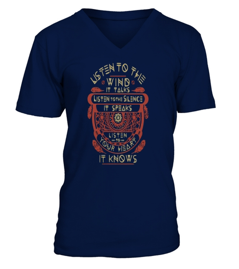 listen to the wind it talks listen to the silence - Mens Premium T-Shirt V-Neck T-shirt