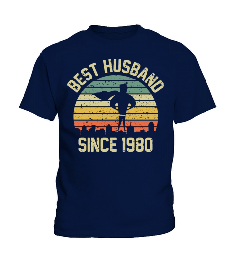 Wedding Anniversary Best Husband SINCE 1980 Kids T-Shirt