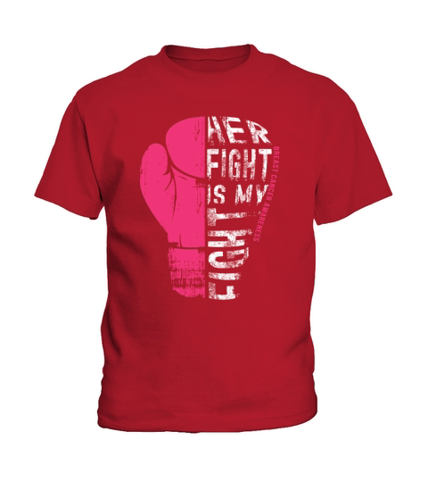 Her Fight Is My Fight Pink Boxing Glove shirt Kids T-Shirt