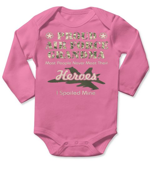 Proud Air Force Grandma Long Sleeve Baby One-Piece
