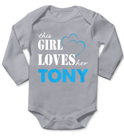 Tony This Girl Love her Tony  TeeForTony Long Sleeve Baby One-Piece