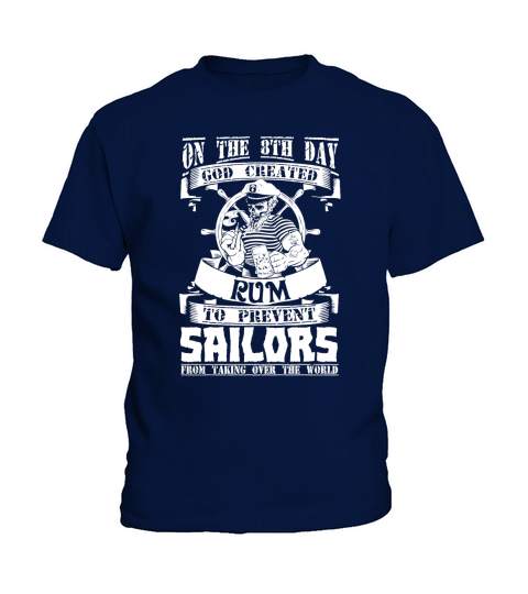 Real - Sailors Love Rum! - Navy - Military Kids T-Shirt