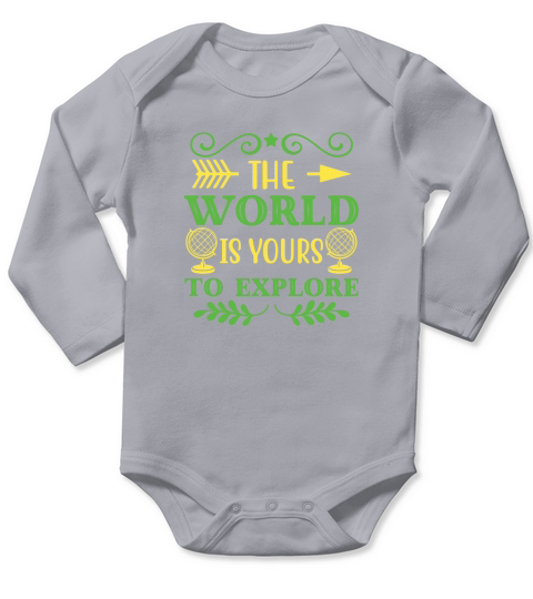 The World Is Yours To Explore Long Sleeve Baby One-Piece