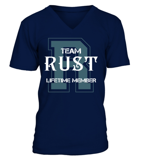 RUST Shirts - Team RUST Lifetime Member Name Shirts V-Neck T-shirt