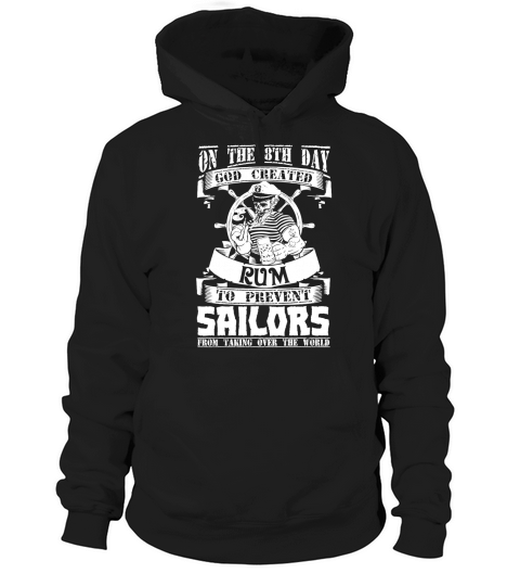 Real - Sailors Love Rum! - Navy - Military Hoodie Unisex