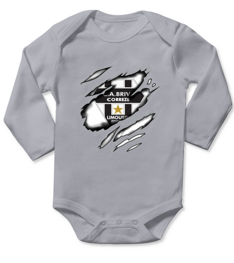 CA Brive-rugby-fr-Heart Long Sleeve Baby One-Piece