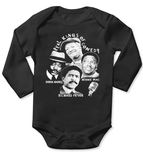 Real kings of comedy redd foxx robin harris bernie mac richard pryor Long Sleeve Baby One-Piece