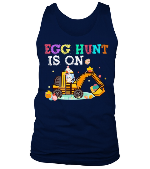 Eggs Hunt Is On Excavator Cute Bunny Easter Tractor Premium T Shirt Tank Top Unisex
