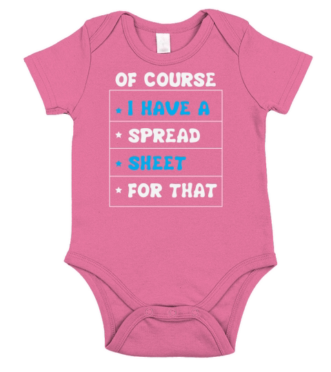 Of course I have a spread sheet for that Short Sleeve Baby One-Piece