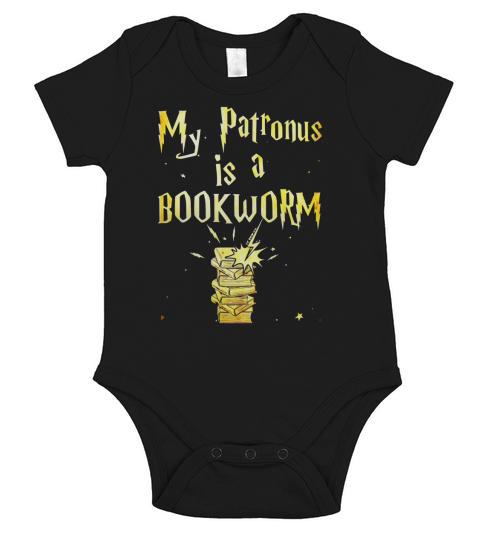 My Patronus Is A Bookworm - Funny Reading T-Shirt Short Sleeve Baby One-Piece