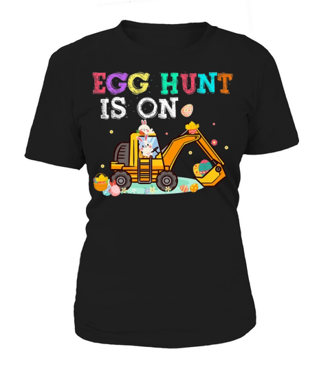 Eggs Hunt Is On Excavator Cute Bunny Easter Tractor Premium T Shirt Women's T-Shirt