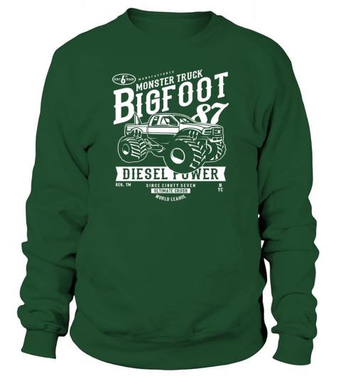 Monster truck Bigfoot T-shirt Vintage Graphic Design Shirt Sweatshirt Unisex
