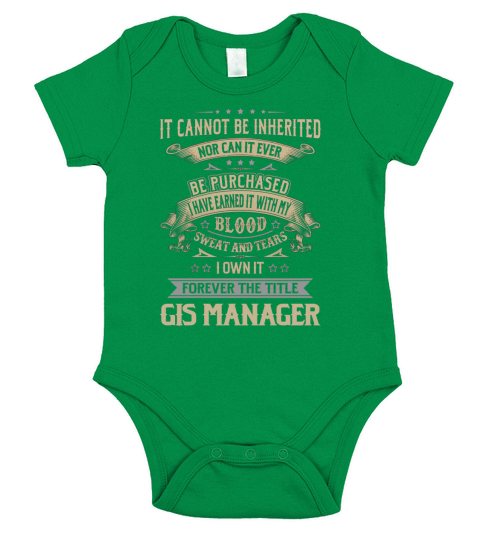 Gis Manager Forever Job Title Shirts Short Sleeve Baby One-Piece