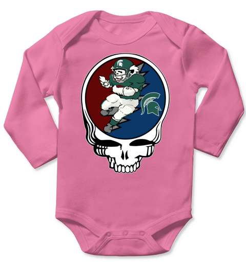 GratefulDead Michigan State Spartans Long Sleeve Baby One-Piece