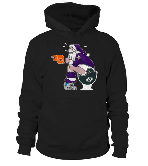 Merry Christmas Minnesota Vikings vs Detroit Lions Chicago Bears Green Bay Packers Santa claus Hoodie Unisex